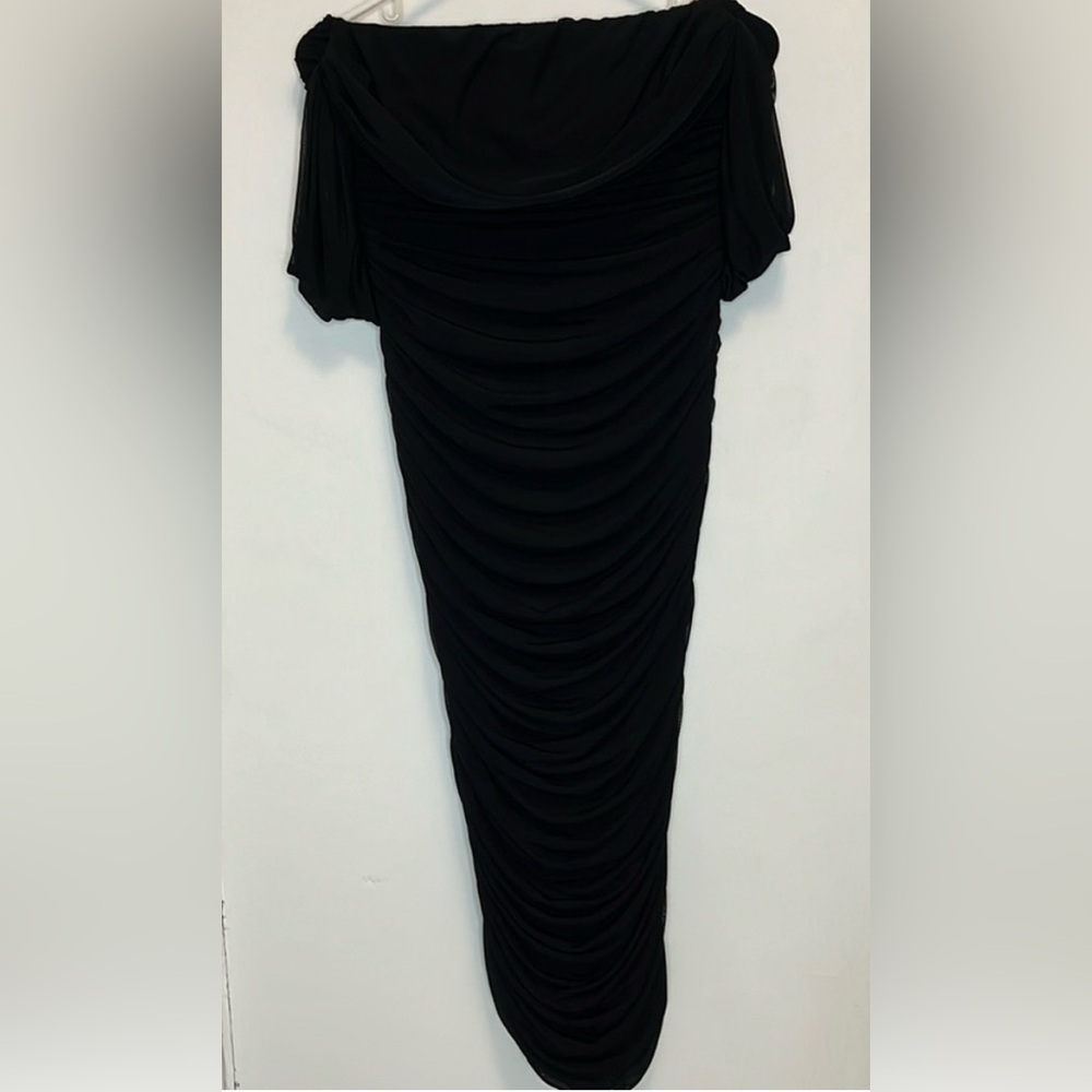Cameo black ruched strapless bodycon dress - Picture 3 of 13